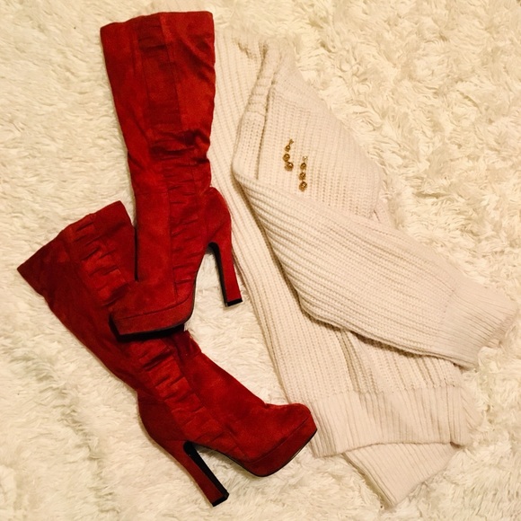 Rust Knee-High Boots - Picture 3 of 3